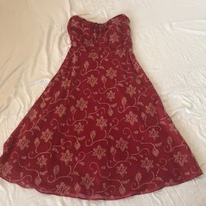 Strapless A-line dress